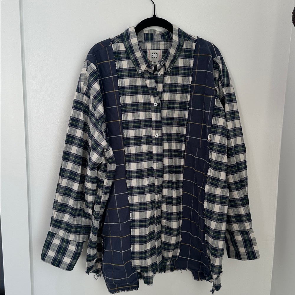 BDG Urban Outfitters Spliced Dad Button-Down Shirt - Picture 3 of 6